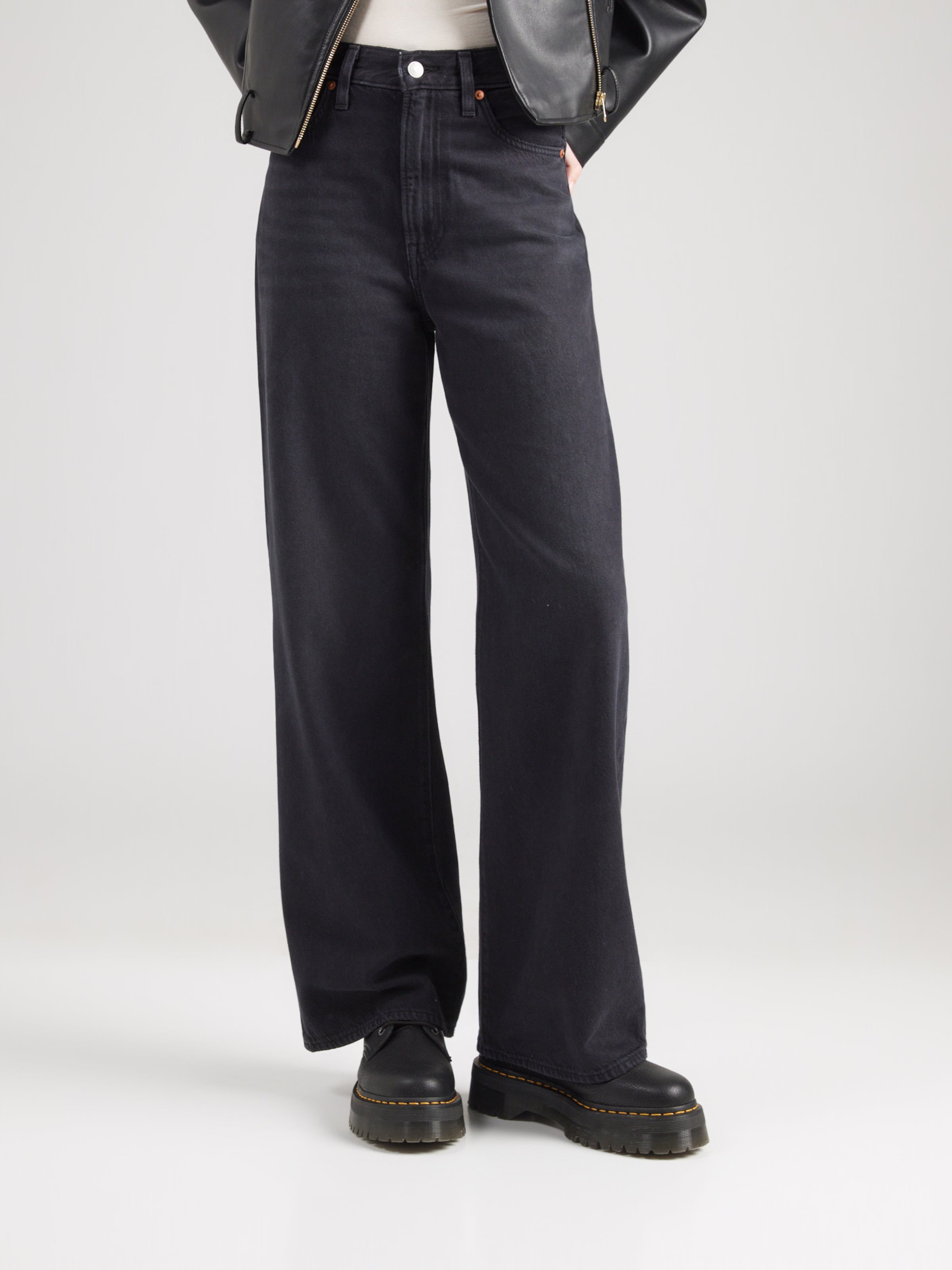 LEVI'S  Джинсы с широкими штанинами 'Ribcage Wide Leg Jeans' в черном дениме — фото 3