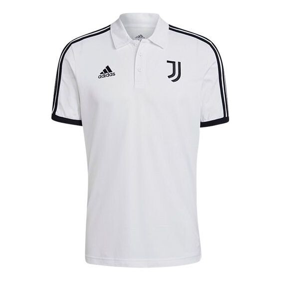 

Футболка 21-22 season juventus soccer/football casual training short sleeve polo shirt white Adidas, белый