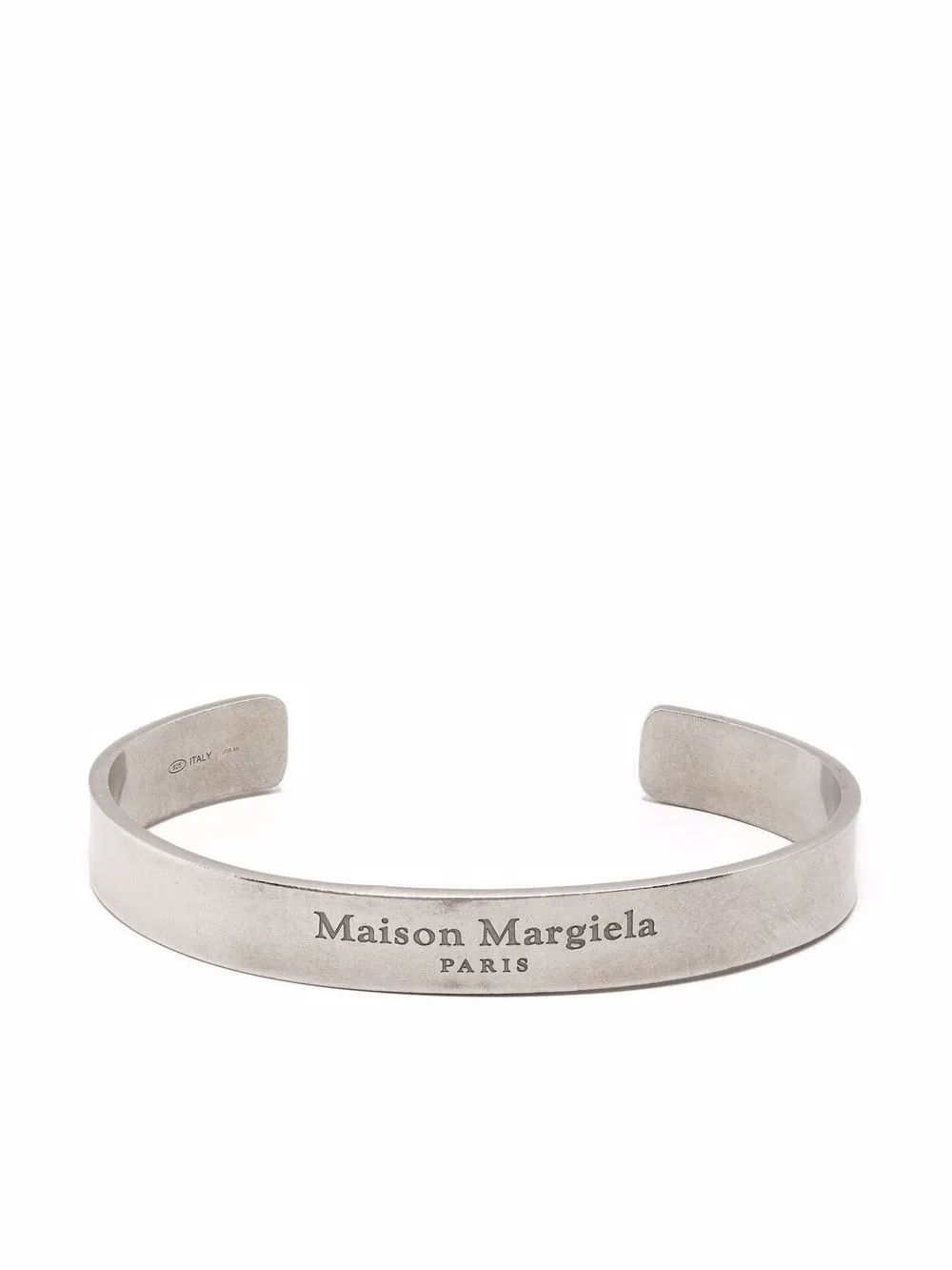

Браслет-кафф с логотипом MAISON MARGIELA, серебяный