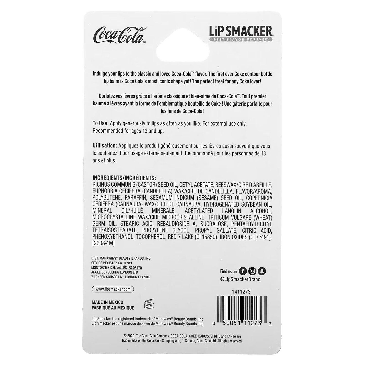 Coca-Cola, Бальзам для губ в бутылке с колой, 0,14 унции (4 г) Lip Smacker — фото 3