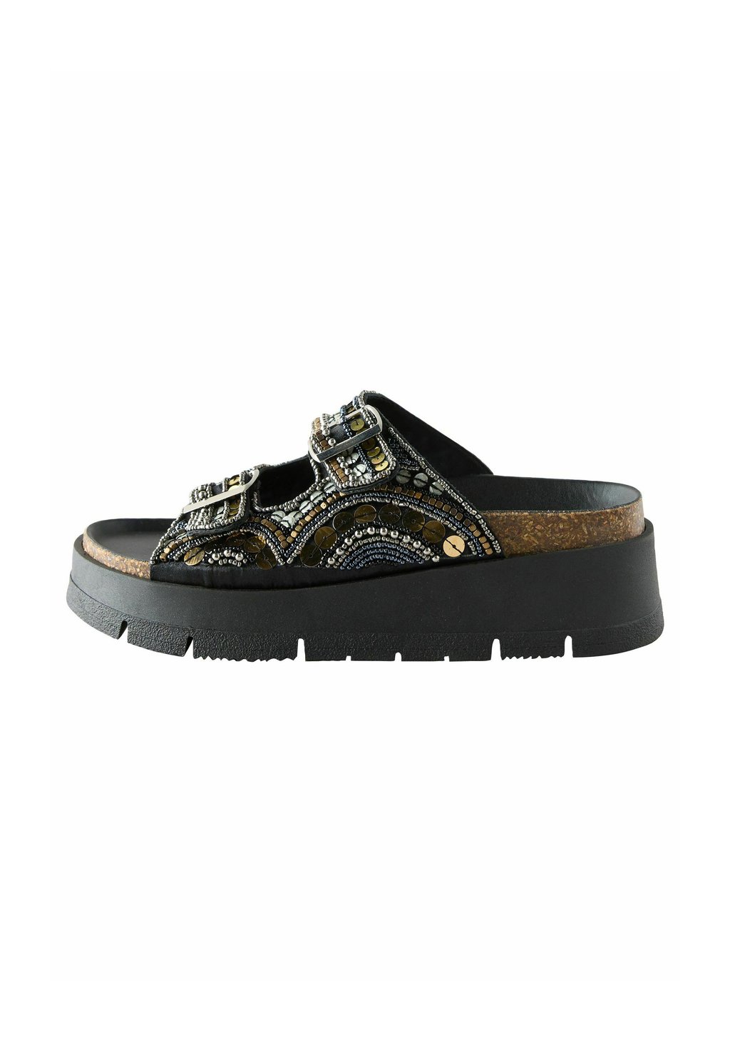 Мюли на каблуке REGULAR FIT - FOREVER COMFORT BEADED BUCKLE DETAIL Next, цвет Mottled Black