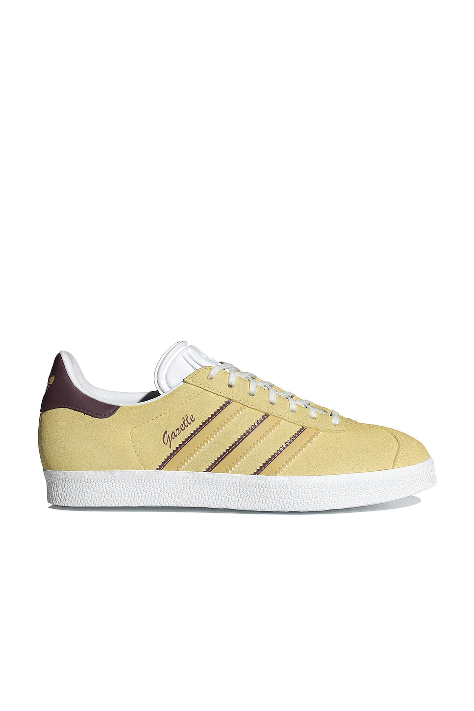 

Кроссовки женские Gazelle Adidas Originals, цвет Almost Yellow, Oat, And Maroon