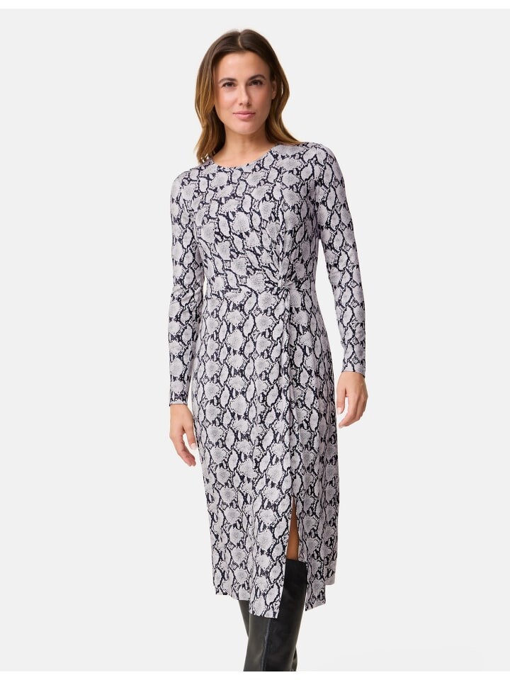 

Платье до колена Gerry Weber Kleid Gewirke, цвет beige/black snake print
