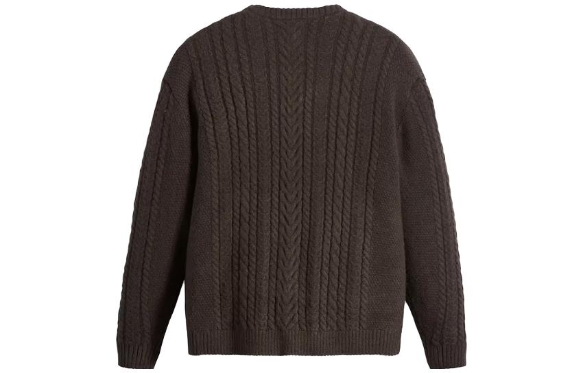 Джемпер с круглой горловиной и узором "косичка" Levis, crow черный — фото 4