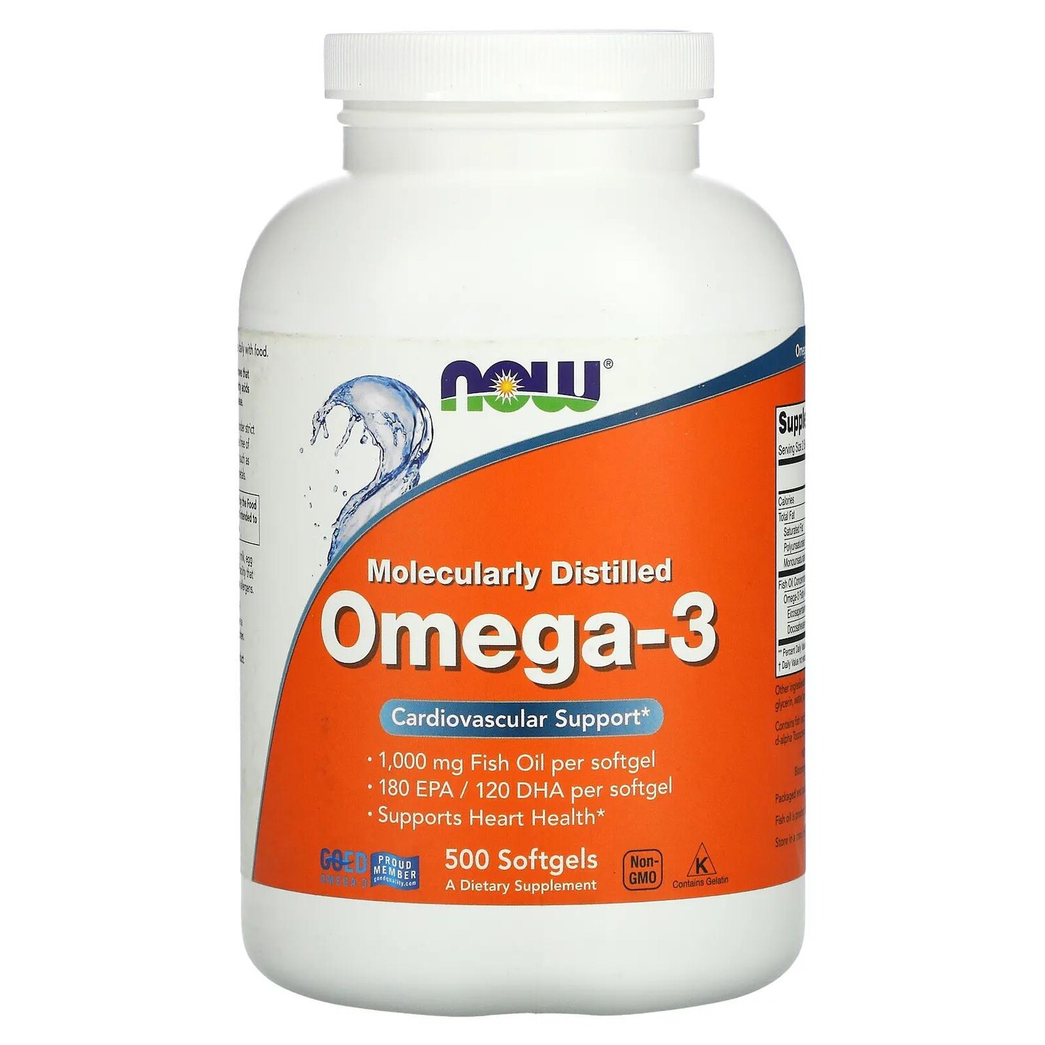 

Now Foods Омега 3 180 ЭПК/120 ДГК 500 желатиновых капсул