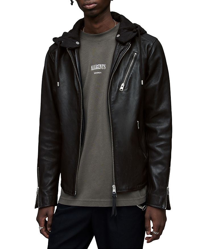 

Куртка из кожи Harwood ALLSAINTS, черный