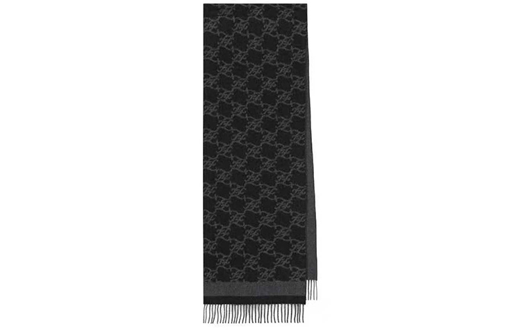 

FENDI Вязаный шарф женский черно-серый, Black Gray