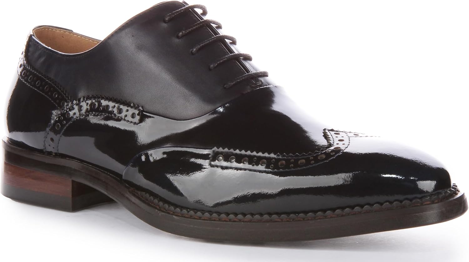 

Мужские туфли JUSTINREESS ENGLAND Harry Hi Shine Brushed на шнуровке, синий