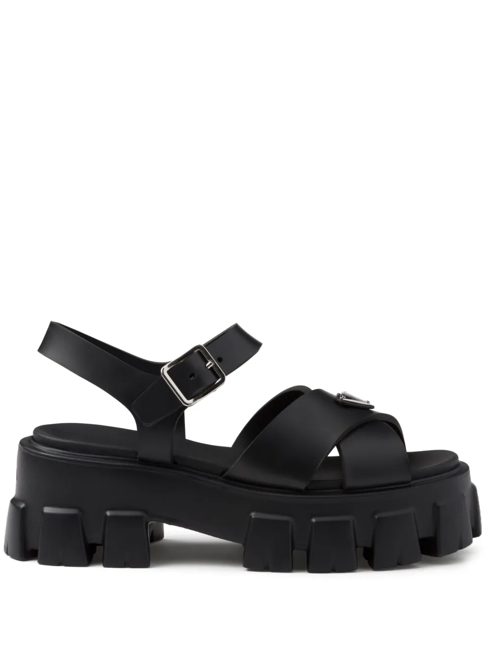 Сандалии с логотипом Prada, черный