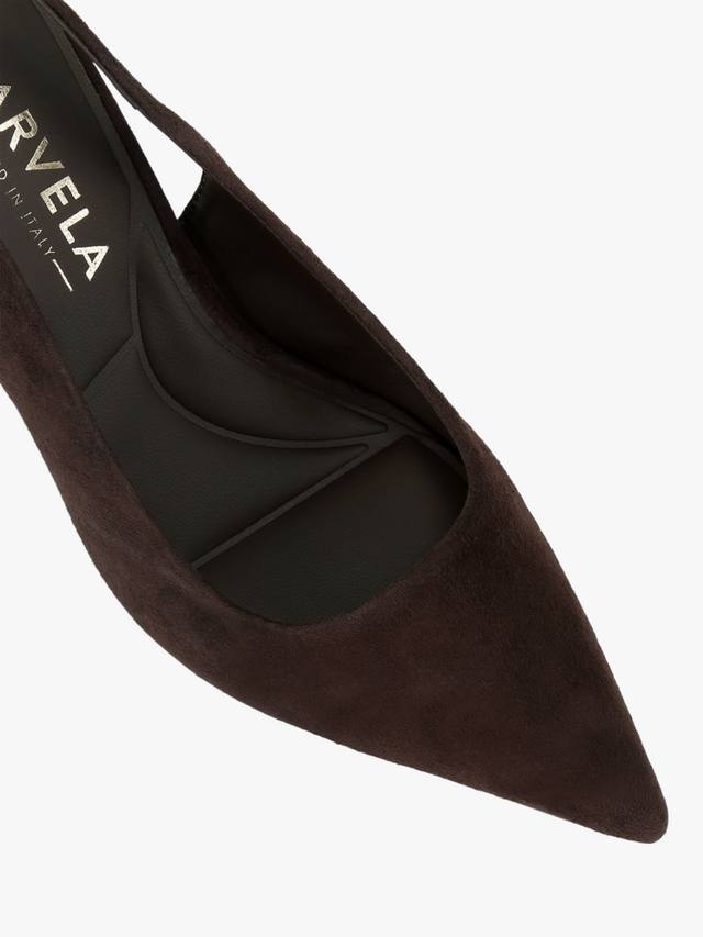 Элегантные замшевые туфли-лодочки на каблуке Carvela, Dark Brown — фото 4