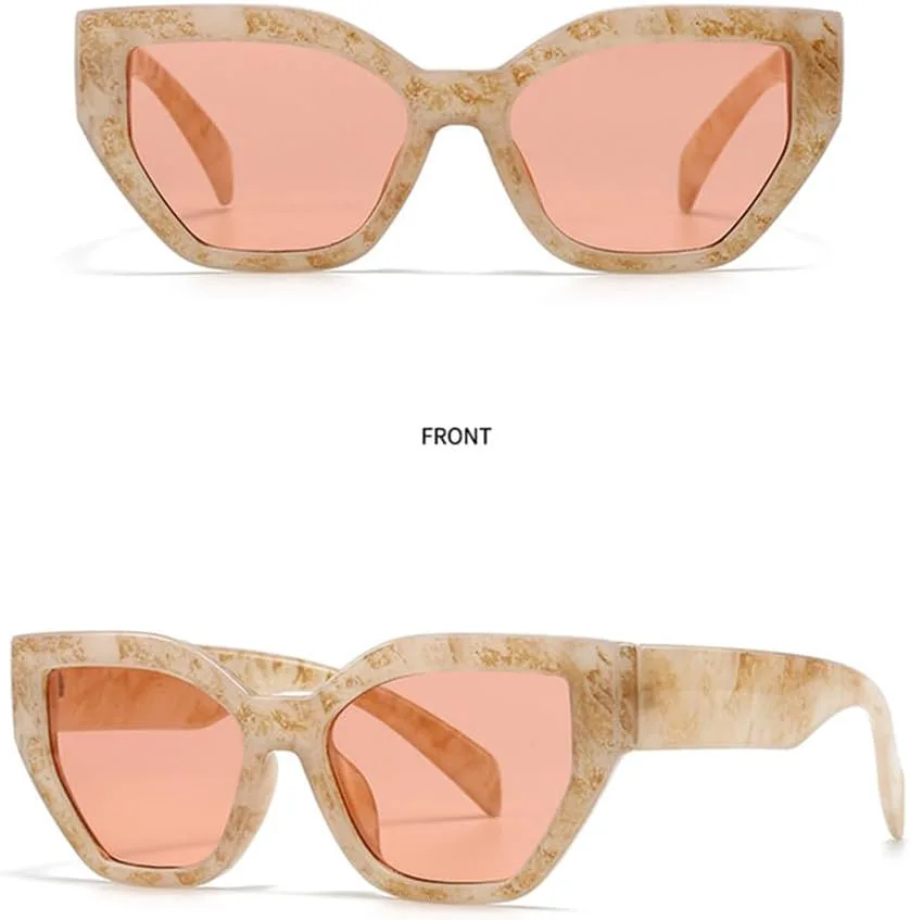 

Солнцезащитные очки «кошачий глаз» для женщин, квадратные очки, солнцезащитные очки для женщин с защитой от УФ-излучения UV400 для мужчин DSVIGF, C3 Black Gray