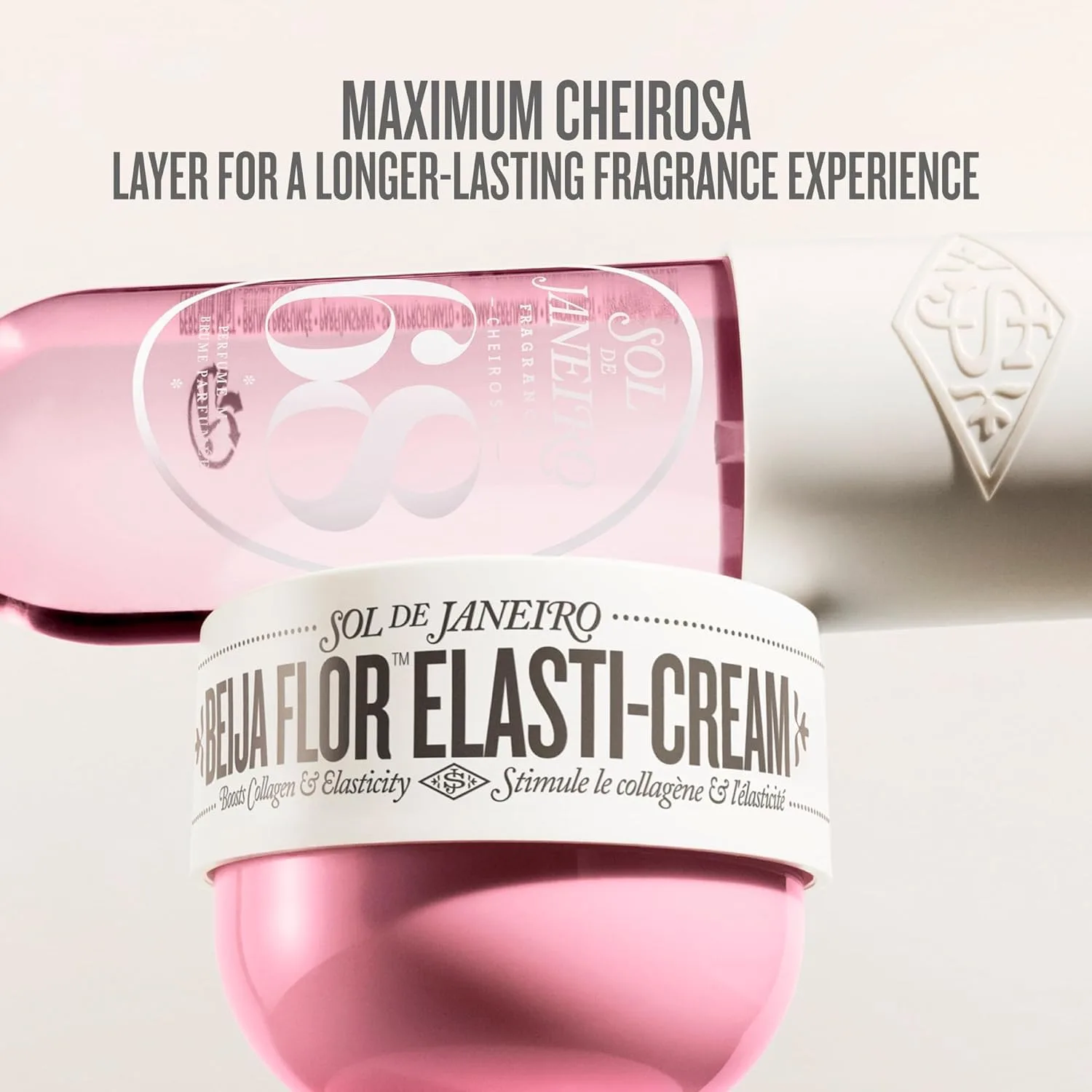 Sol de Janeiro Collagen Boosting Beija Flor Elasti-Cream & Cheirosa 68 Дуэт ароматного тумана для волос и тела, 8,1 жидких унций., pink — фото 2