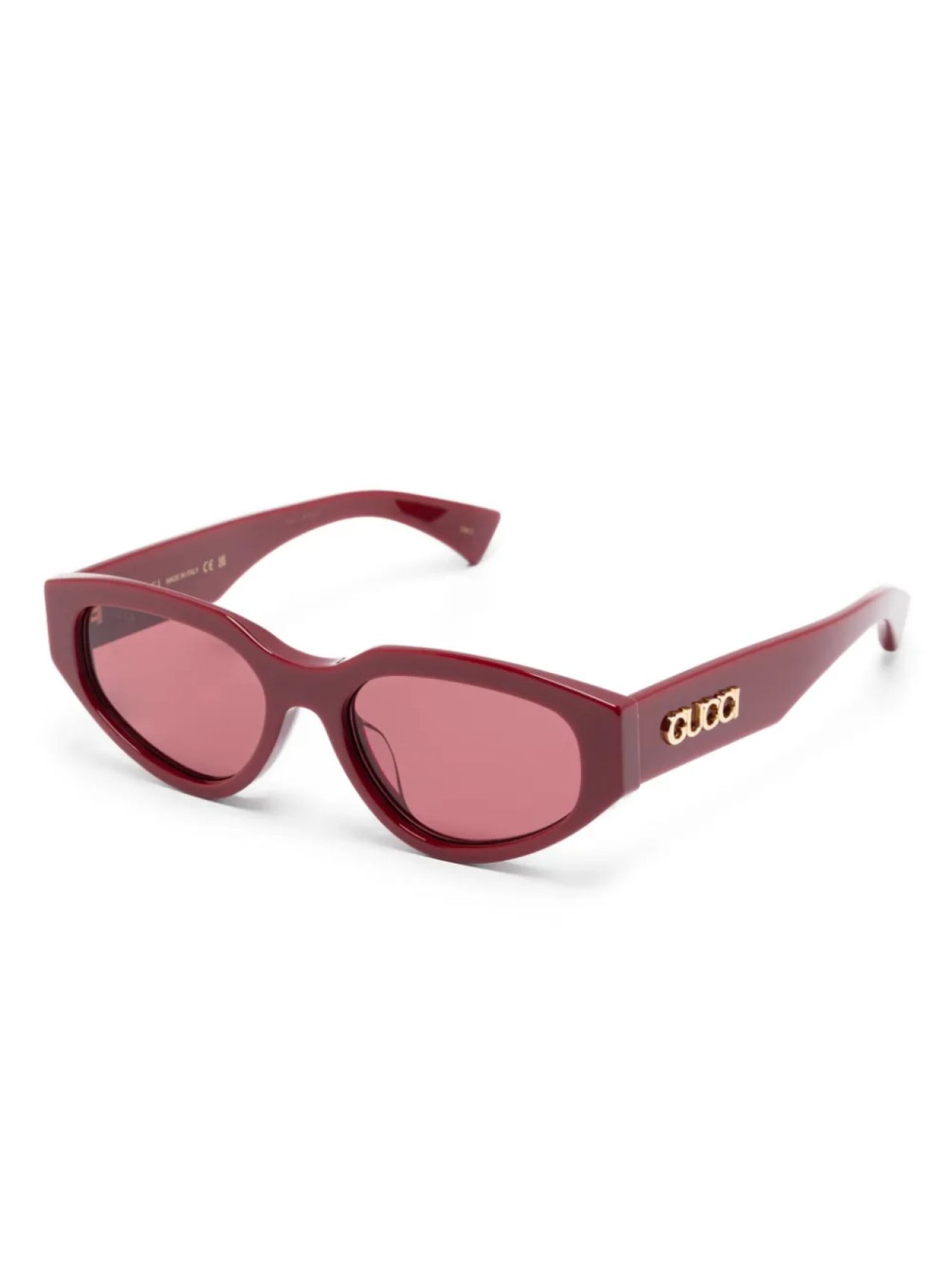 Солнцезащитные очки в оправе «кошачий глаз» Gucci Eyewear, красный — фото 2
