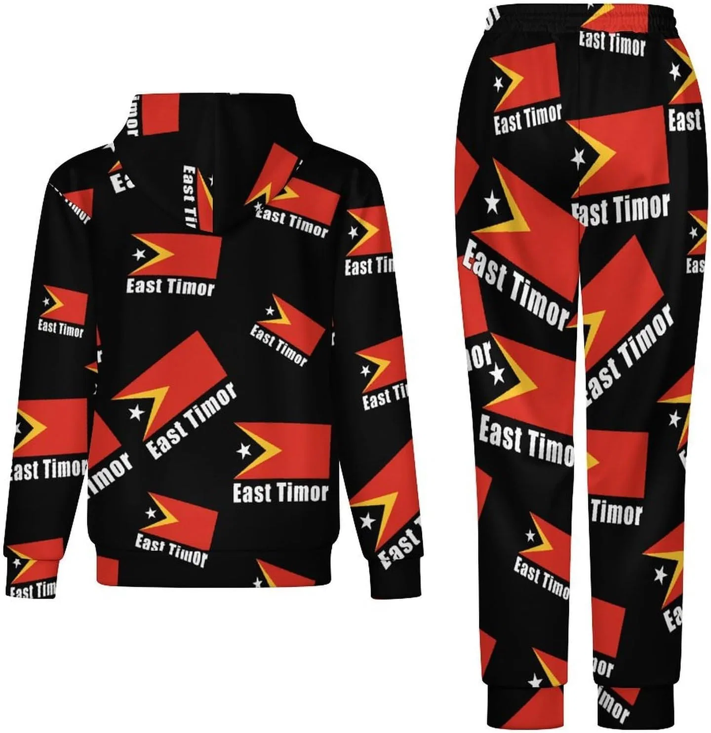 Толстовка и брюки, спортивный костюм East Timor Flag, 2 предмета, Style — фото 4