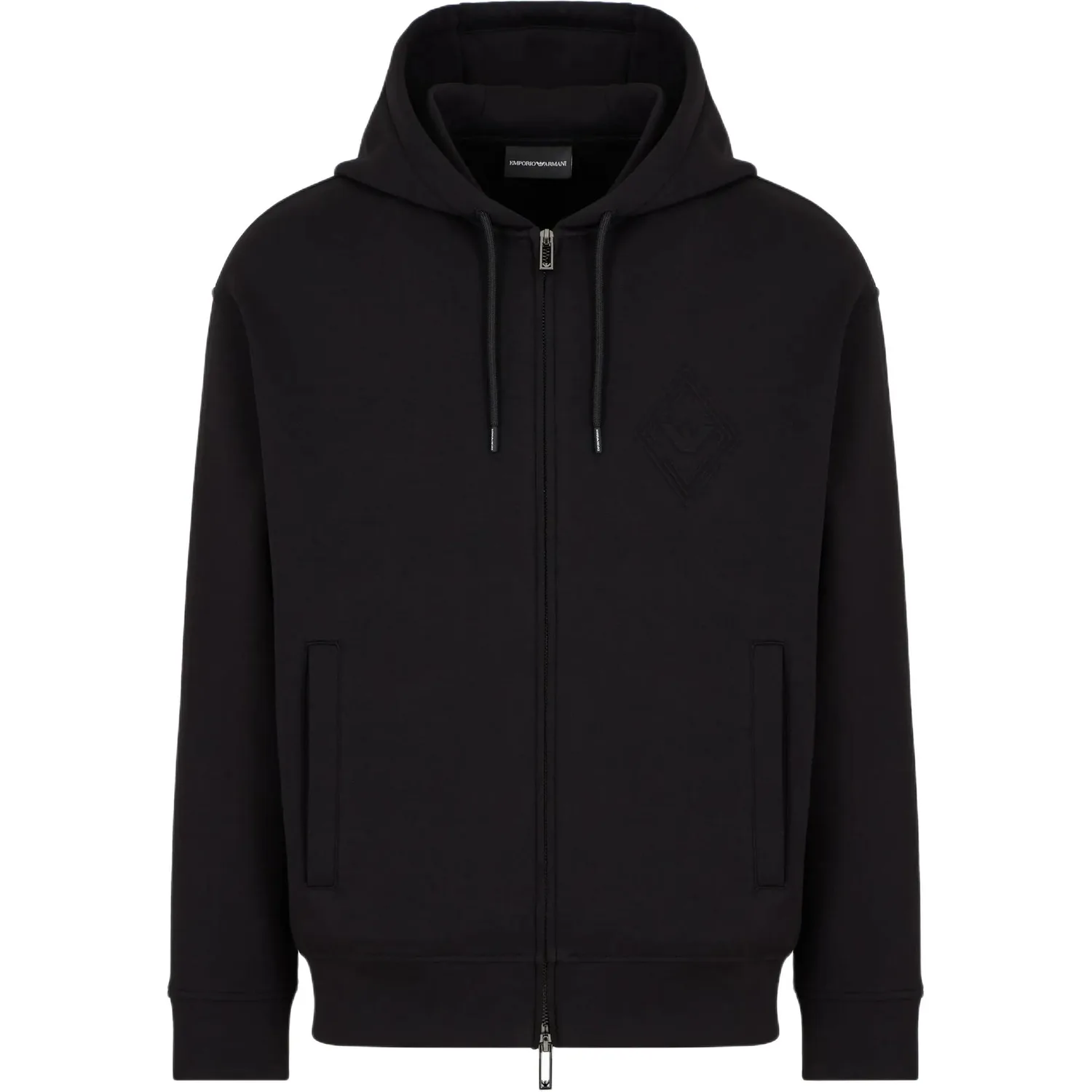 Худи с тиснением логотипа EMPORIO ARMANI, черный