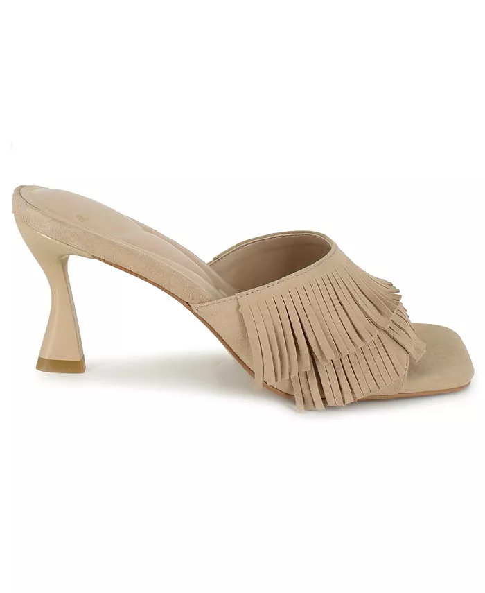Женские сандалии-слипоны Darby Fringe Kenneth Cole New York, коричневый/бежевый — фото 2