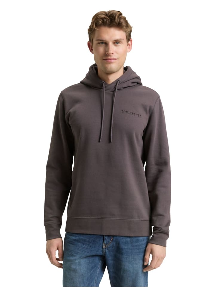 

Tom Tailor Простая толстовка с капюшоном серого цвета