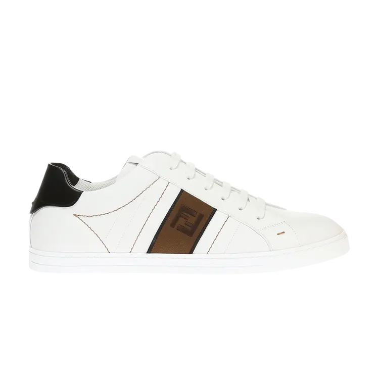 

Кроссовки Fendi Leather Low 'White Black', белый