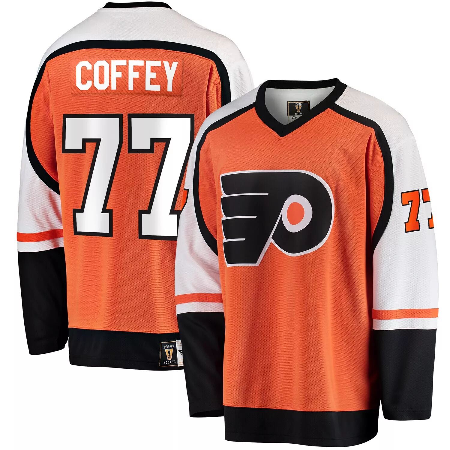Мужская футболка Fanatics Branded Paul Coffey Orange Philadelphia Flyers Premier Breakaway завершившего карьеру игрока — фото 3