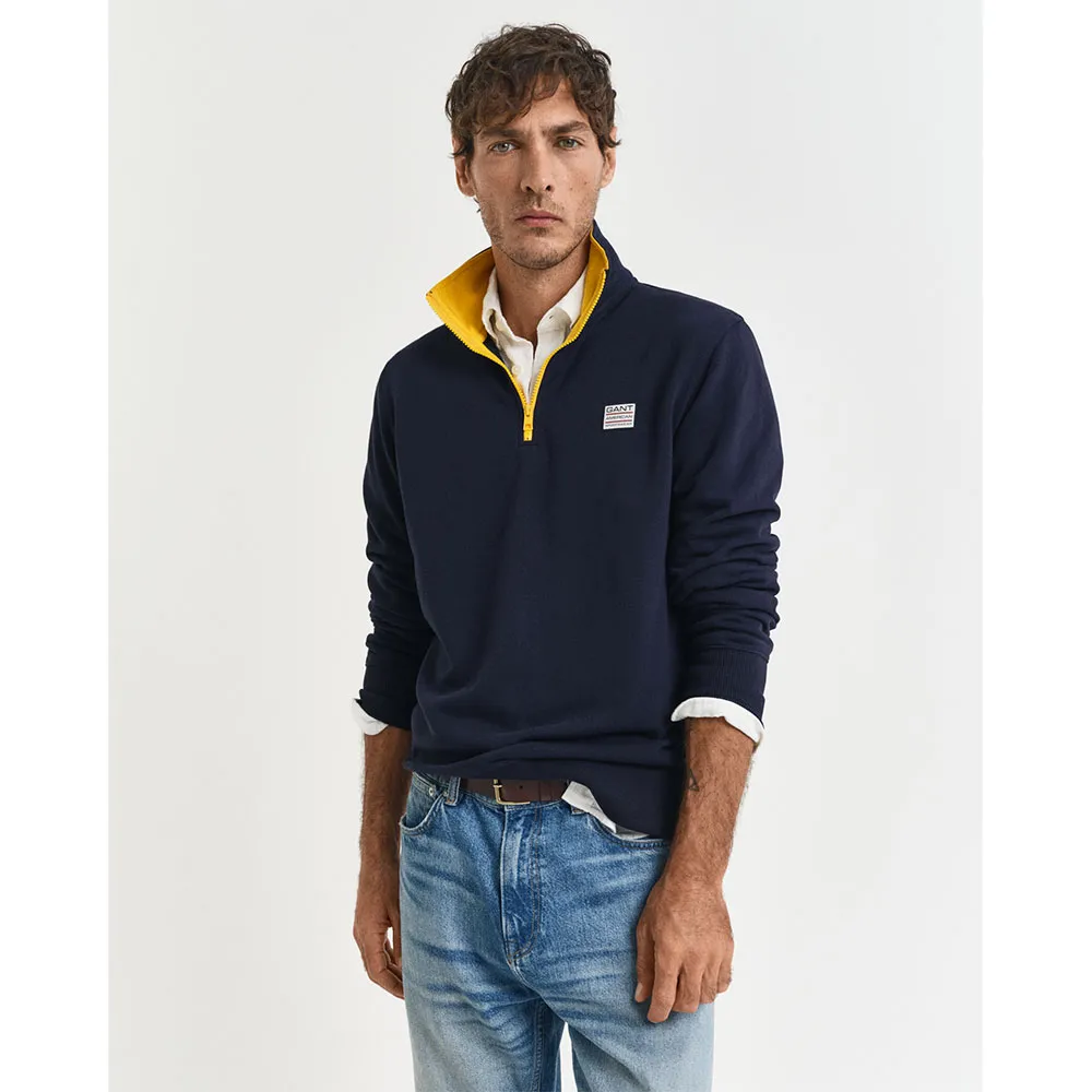 

Толстовка Gant 2067021 half zip, синий