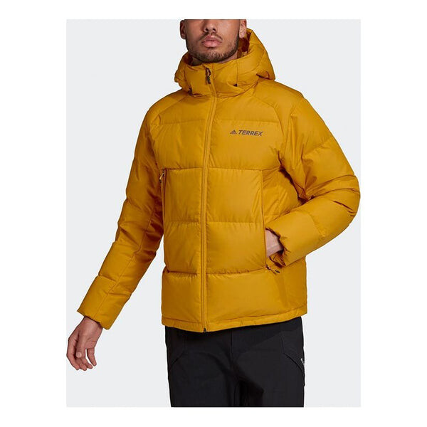 

Пуховик adidas Xplr Puff Dwn J Outdoor Sports Down Jacket White Gold, белый