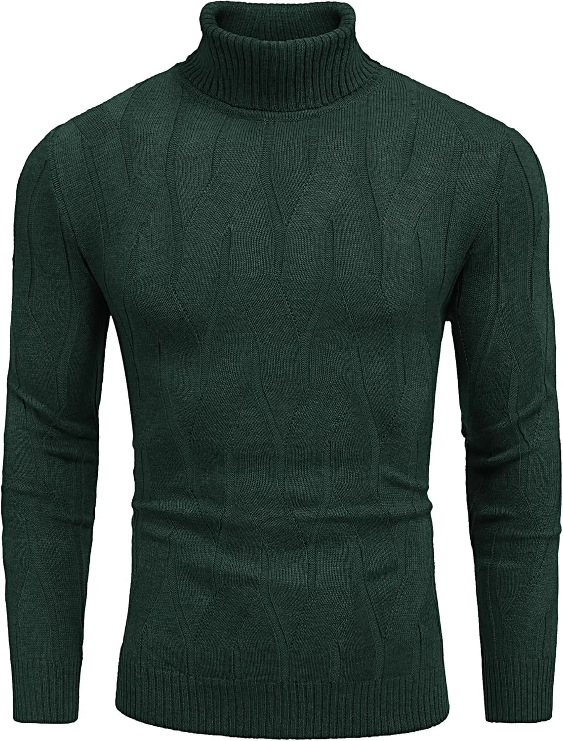 

COOFANDY мужской свитер-водолазка Slim Fit с длинным рукавом