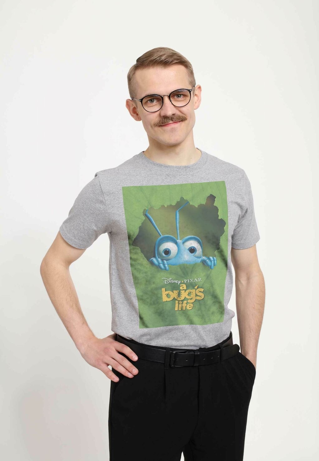 

Футболка с принтом PIXAR A BUG'S LIFE BUGS LIFE POSTER Henry Tiger, серый