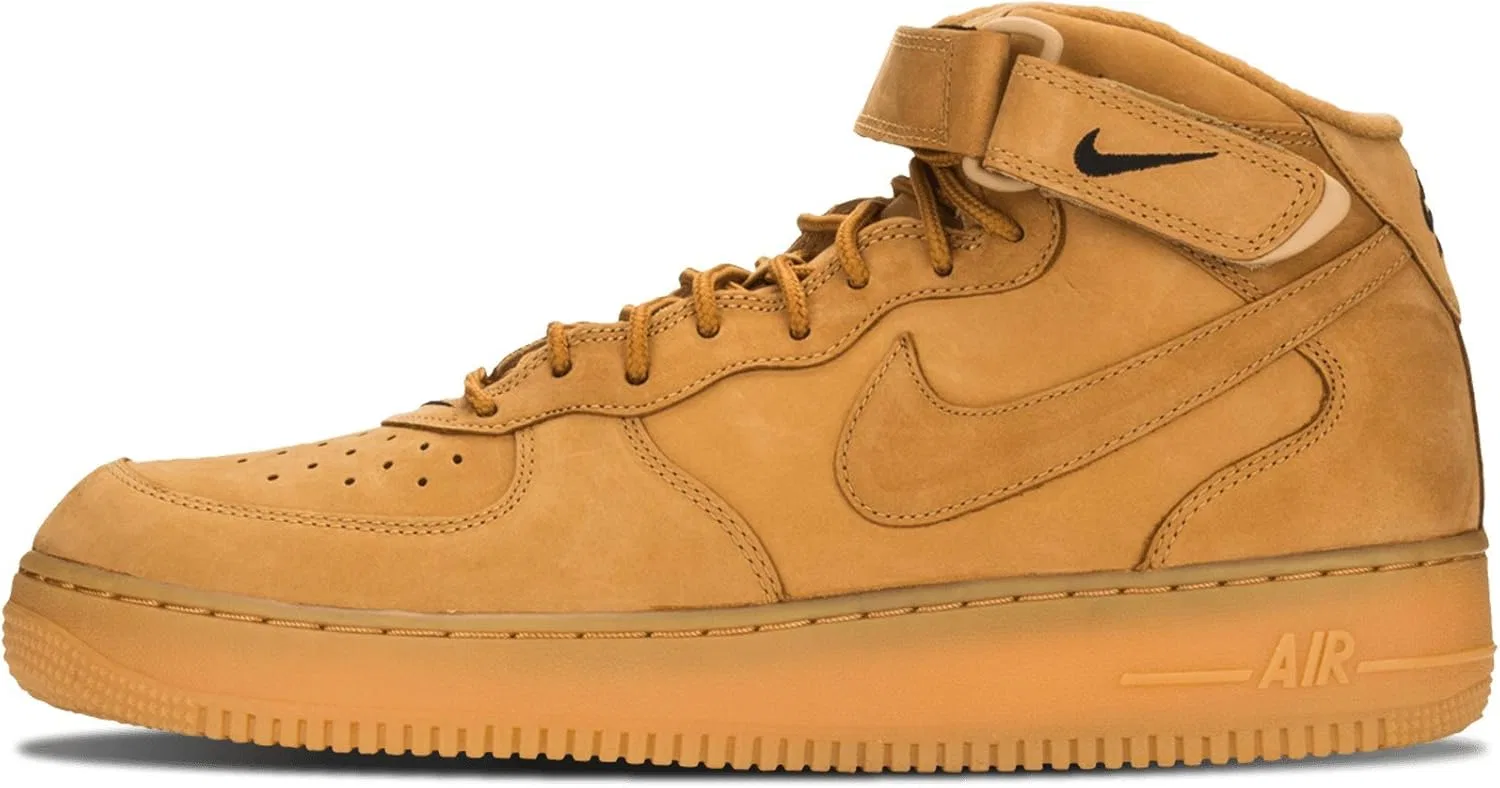 Мужские баскетбольные кроссовки Nike Air Force 1 Mid '07 PRM Qs, Braun Flax Flax Outdoor Green — фото 2
