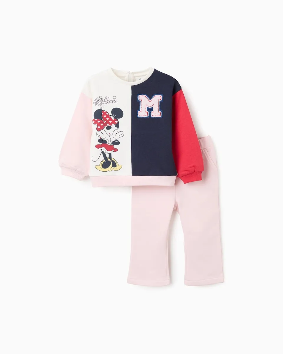 

Детский спортивный костюм из 100% хлопка с принтом Минни Zippy, розовый