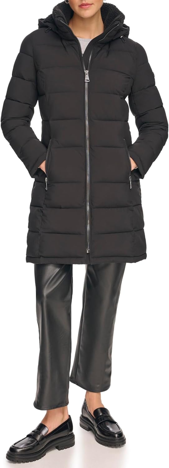 

Calvin Klein Искусственная шерпа пуховик, Black