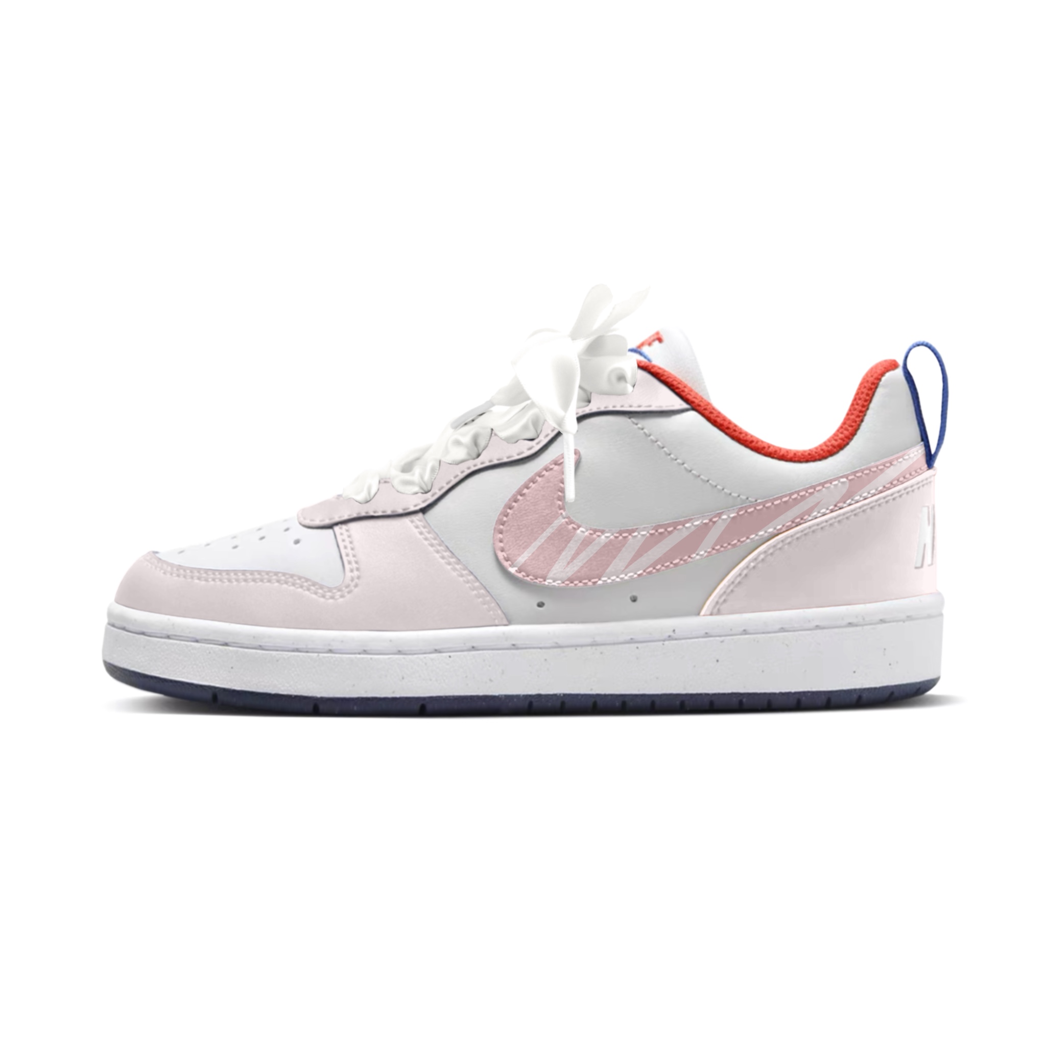 

Детские кроссовки для скейтбординга Court Borough Rainbow Candy Low Top для подростков Nike, персик