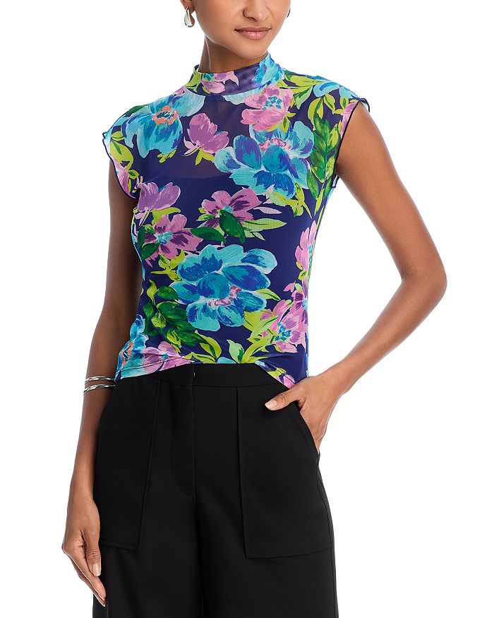 

Модель Mockneck Floral Top - Exclusive AQUA, мультиколор