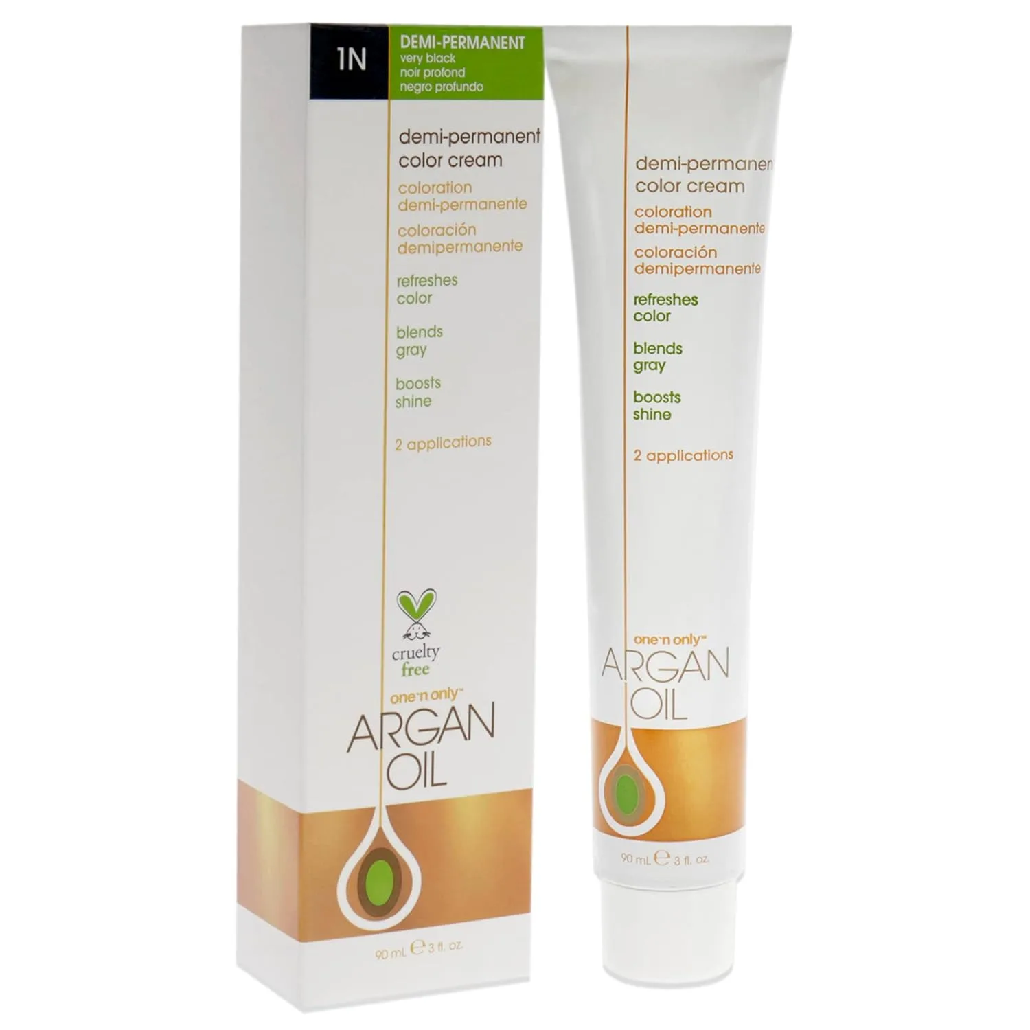 One N' Only Demi Permanent Hair Color - стойкая краска для волос с аргановым маслом, насыщенные тона и маскировка седины, улучшает увлажнение и эластичность, 1N Very Black (85 г) One 'N Only, Cranberry — фото 3