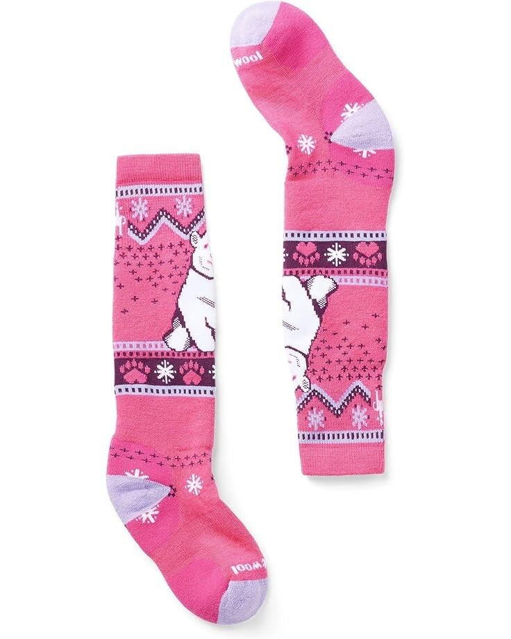 

Носки Smartwool Kids Full Cushion Polar Bear Pattern Over The Calf Socks, цвет Power Pink