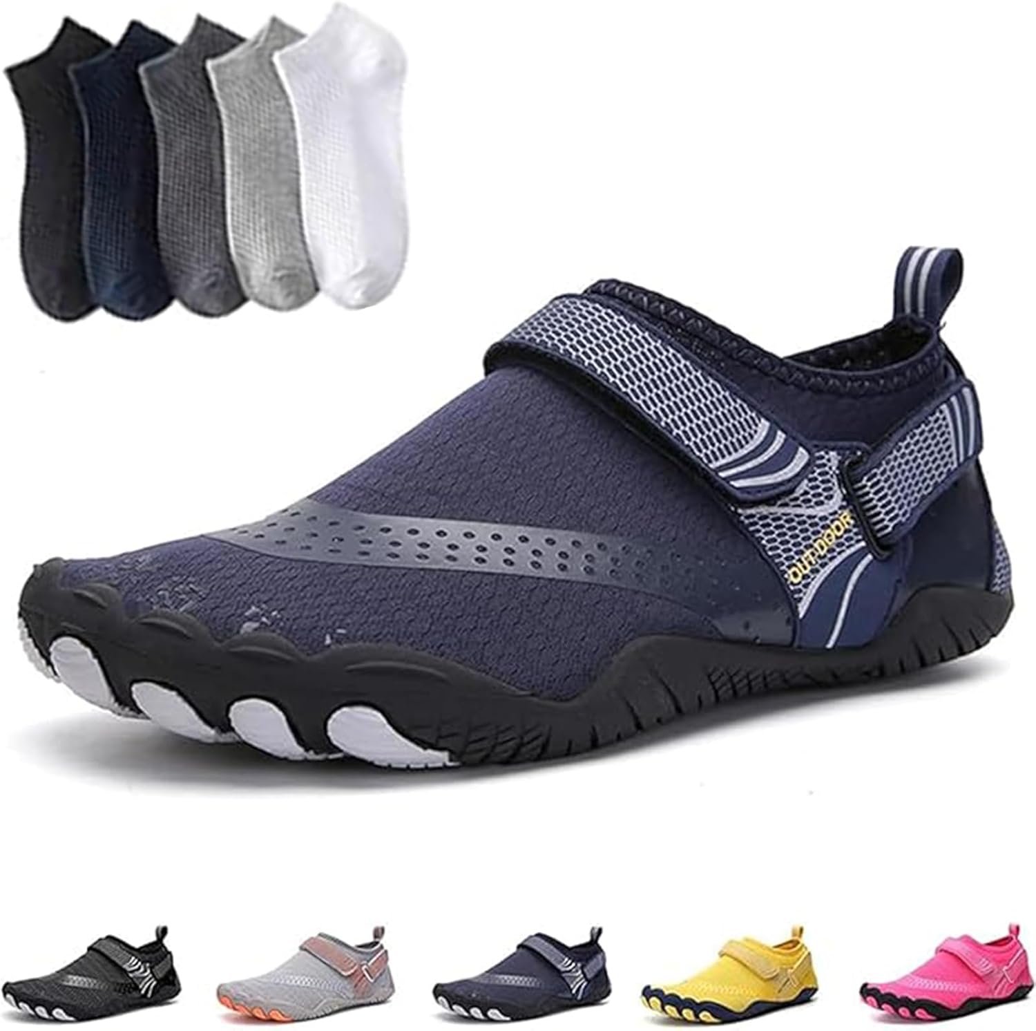 

Кроссовки с широкой носочной частью, дышащие, не скользящие, быстросохнущие, для воды, активного отдыха на улице, плавания, бассейна, пляжа, серфинга, прогулок, йоги на воде, реки, унисекс Giltpeak, синий