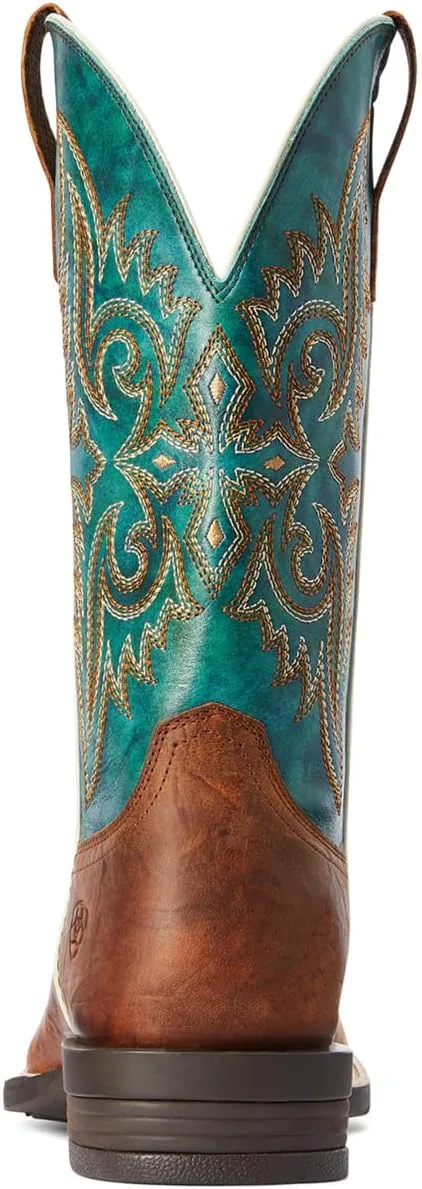 Мужские вестерн-бутсы ARIAT Wild Thang, коричневый/изумрудный — фото 2