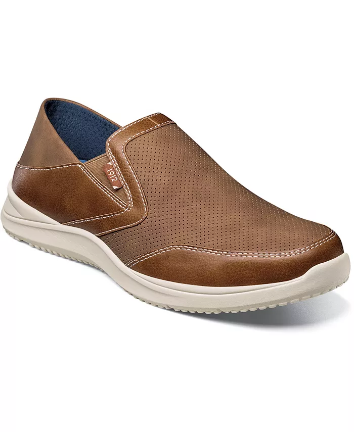 

Мужские ботинки Conway Ez Moc Toe Slip On Nunn Bush, коричневый/бежевый