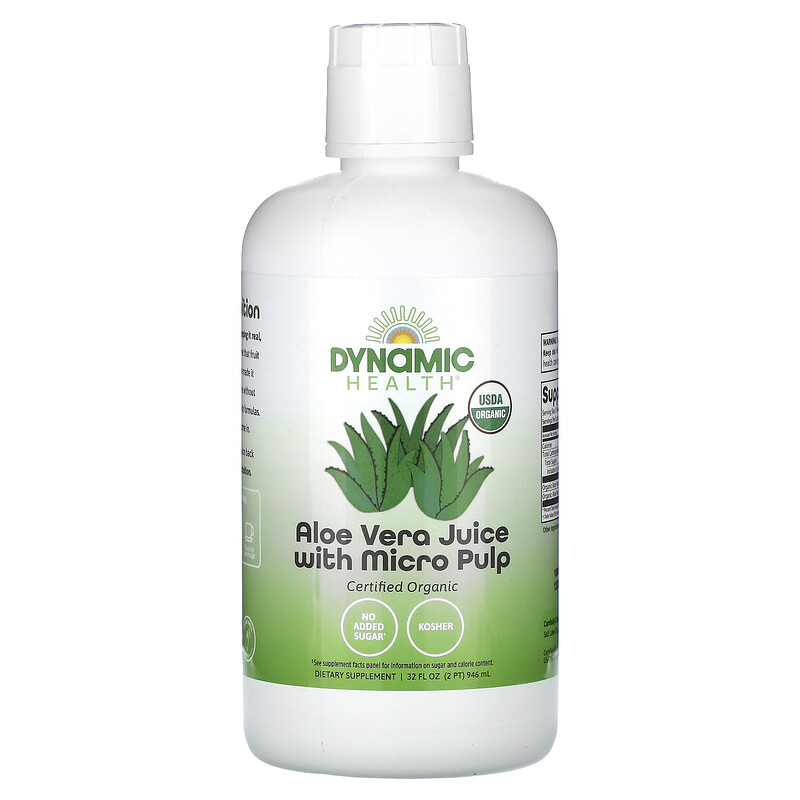 

Dynamic Health, сок алоэ вера с микроцеллюлозой, 946 мл (32 жидк. унции)