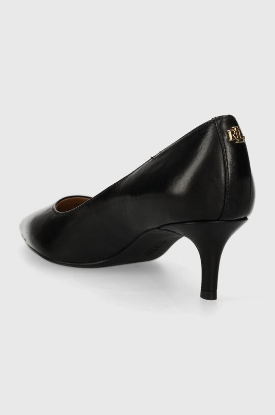 Кожаные туфли на высоком каблуке Adrienne Lauren Ralph Lauren, черный — фото 3