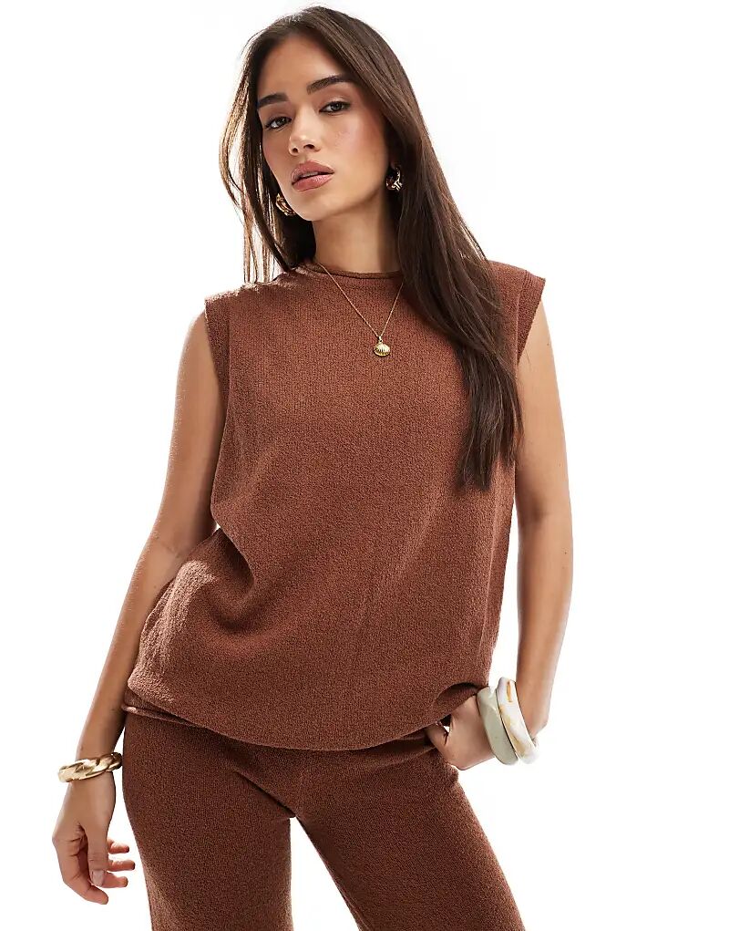 

Трикотажный топ ASOS DESIGN цвета ржавчины