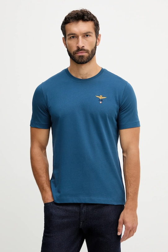 

Хлопковая футболка Aeronautica Militare, синий