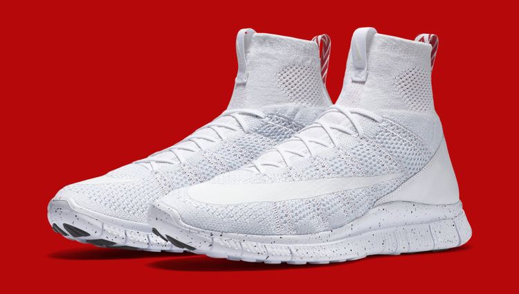 

Кроссовки Free Flyknit Mercurial 'Triple White', белый