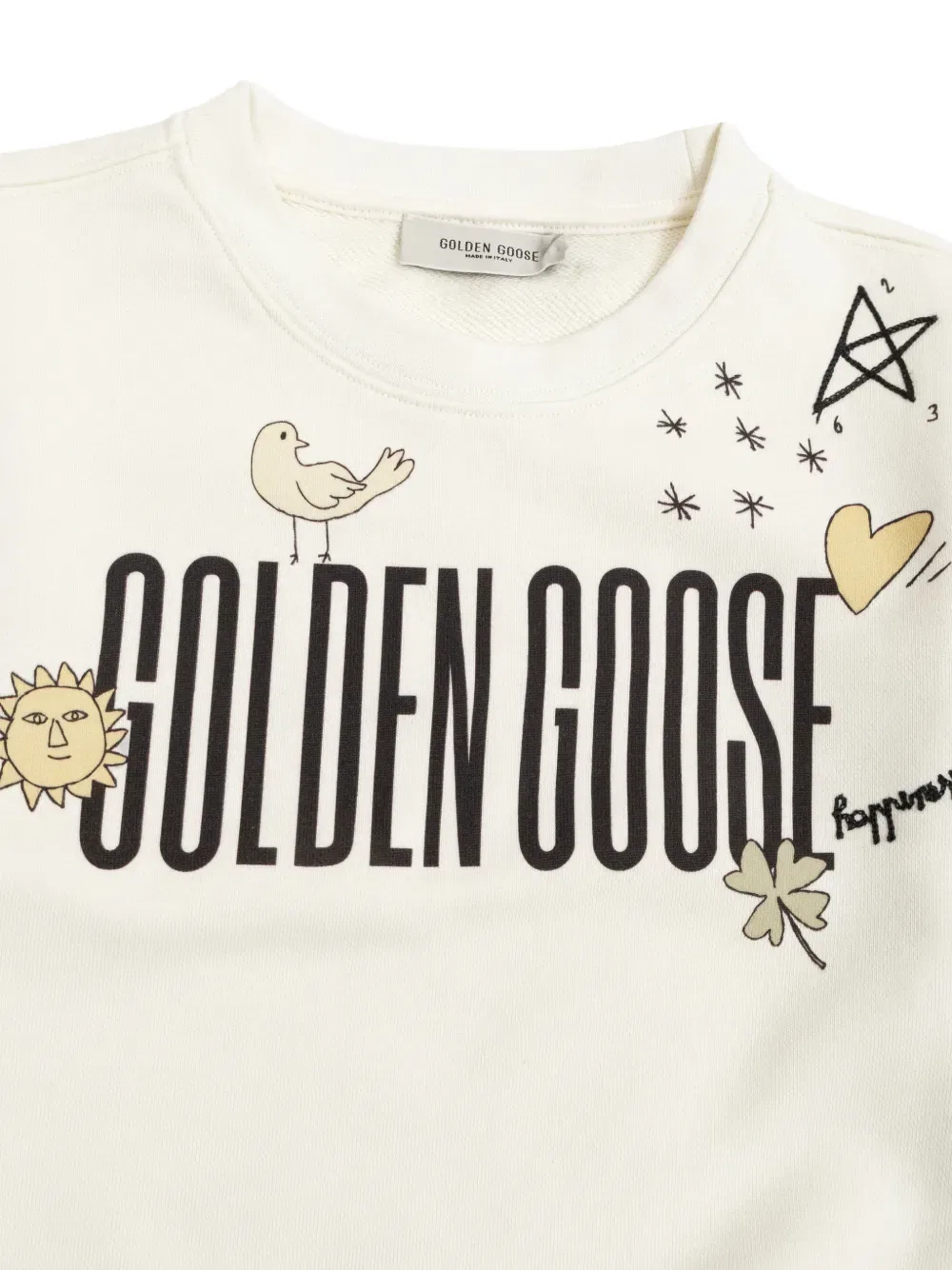 Толстовка с графическим логотипом Golden Goose Kids, нейтральный — фото 4