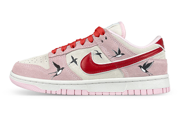 

Кроссовки Nike Dunk Skateboard Shoes Women's Low-Top White Pink