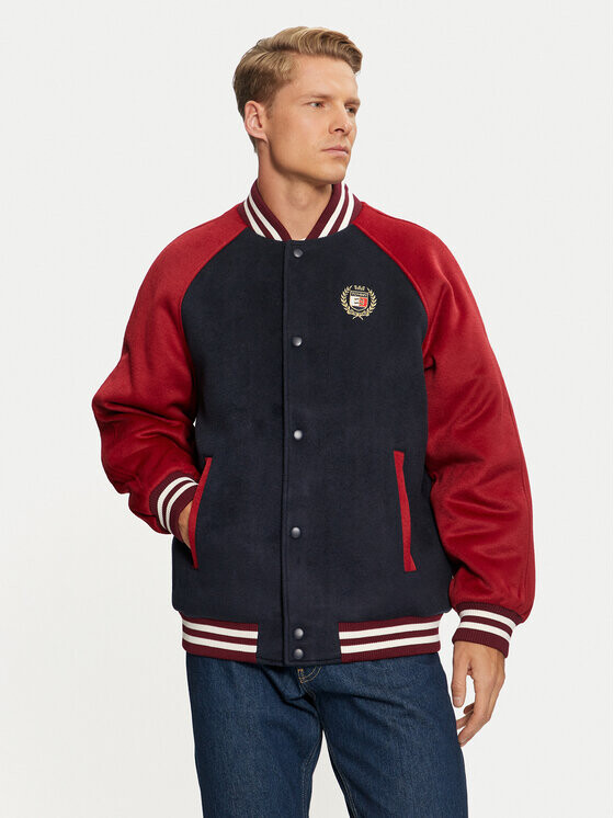

Бомбер стандартного кроя Tommy Jeans, синий
