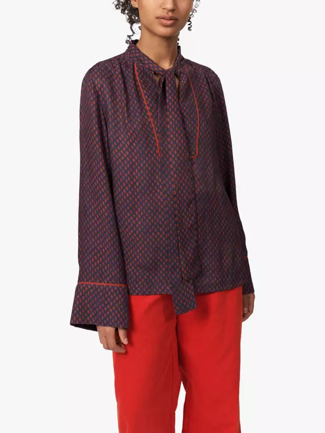 

Блуза nué notes Silas Tie Neck, цвет scarf red