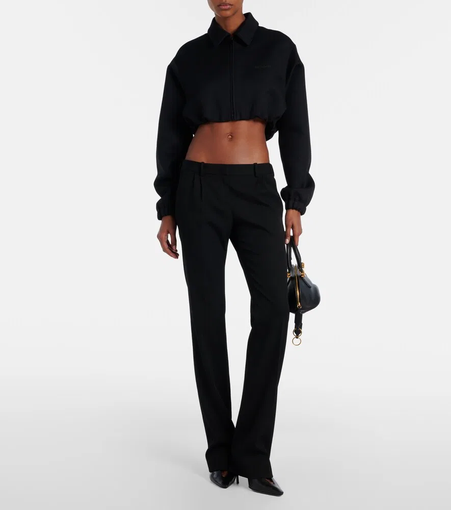 Укороченная куртка-блузон Balenciaga, черный — фото 2