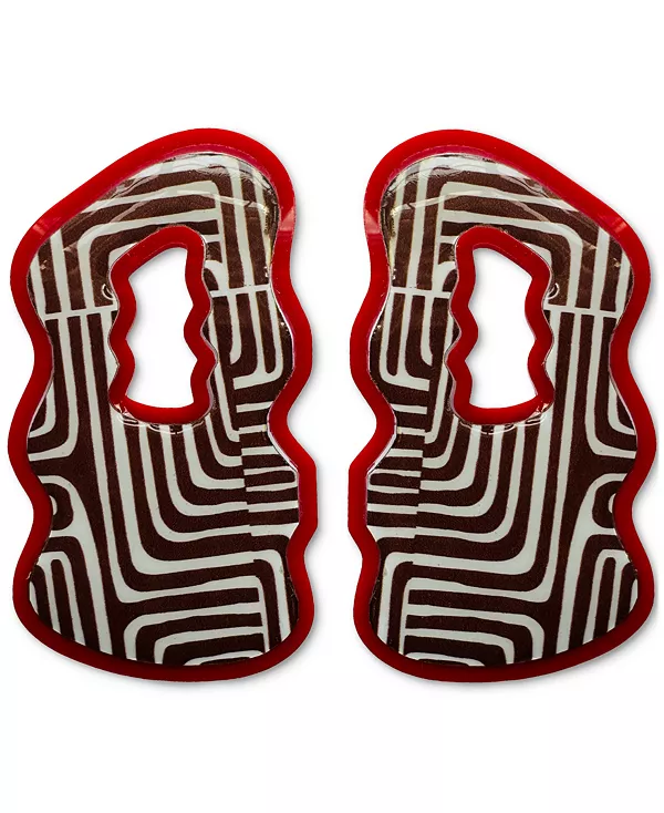 

Серьги-Подвески смелой формы Swanky Designs, red