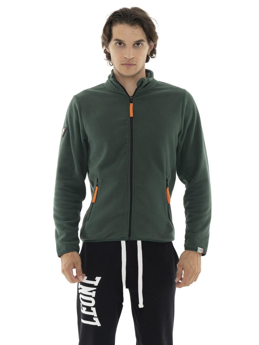 

LEONE 1947 APPAREL Мужская базовая куртка Micropolar с застежкой-молнией по всей длине