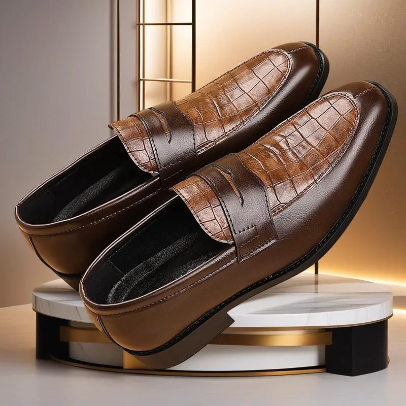 Men's Large-Sized Business Formal Casual Leather Shoes. Suitable for Weddings, Parties or Formal Occasions Clolinde, коричневый — фото 3
